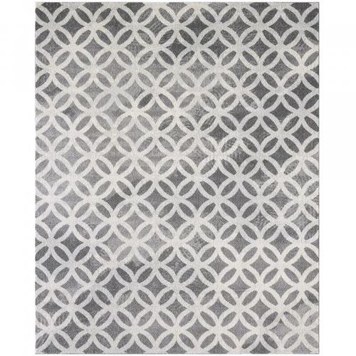 Classic Circular Diamond Pattern Area Rug