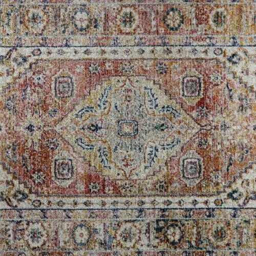 Repo Rug Vintage Red Multi-Color Medallion Rug
